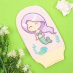 Мочалка-варежка для тела детская «MIR KRASOK», русалочка Глория, цвет как на фото, 23*15см, (ZIP пакет)