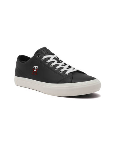 Кожаные кроссовки th hi vulc street low leather Tommy Hilfiger - темно-синий(FM0FM04740)
