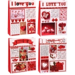 Пакет подарочный «I LOVE YOU!» 26*32*10 см, микс