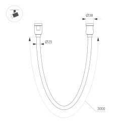 Светильник ART-APRIORI-TUBE-ELASTIC-R38-L3000-36W Warm3000 (OG, 360 deg, 48V) (Arlight, IP20 Металл, (Arlight, IP20 Металл, 3 года) 053987