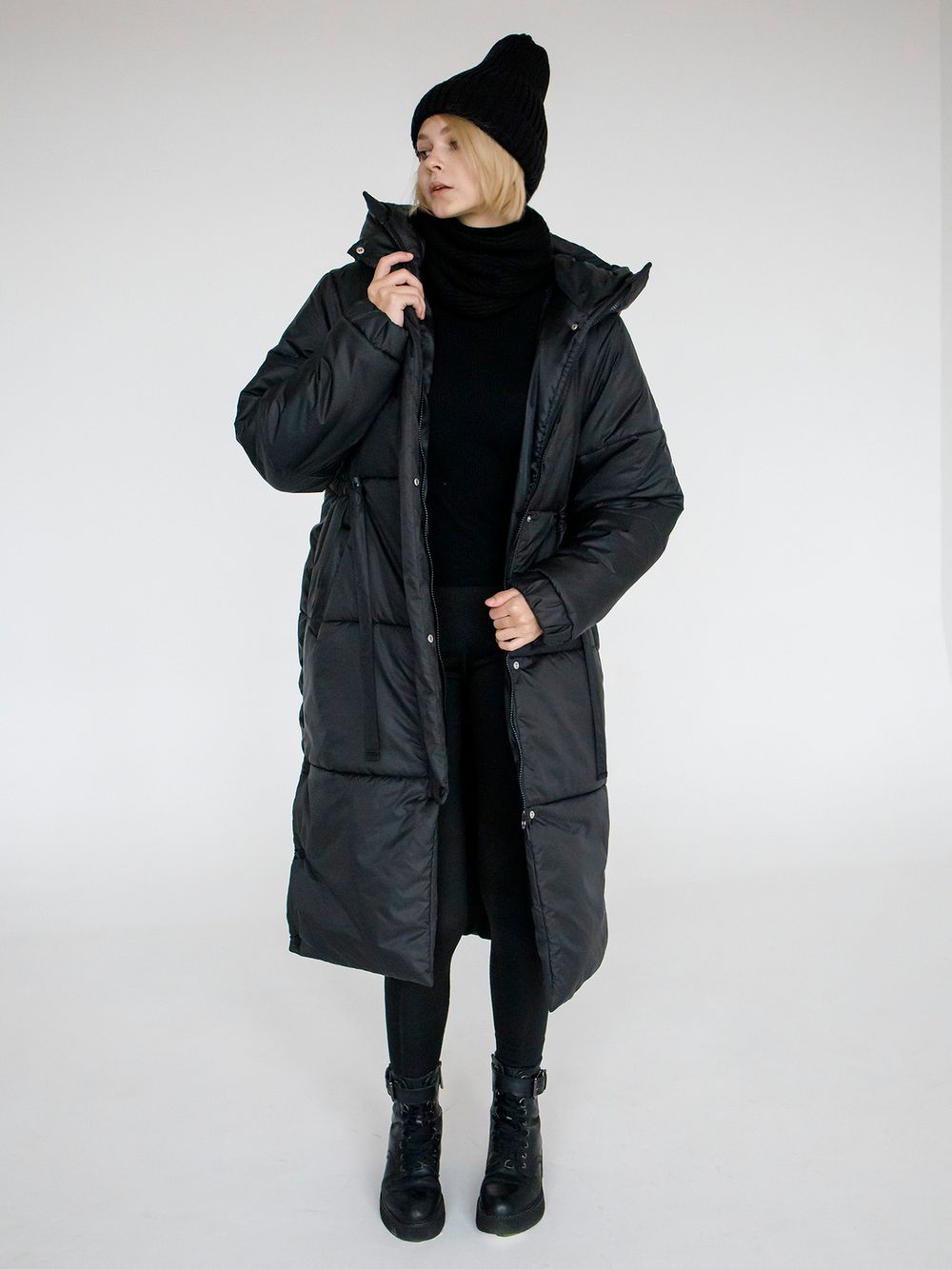 Пуховик ko-ko-ko зимний женский черный