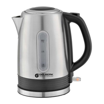 Чайник электрический Gelberk, GL-349, 1.7 л, 2000 Вт, ск нагр элем, металл