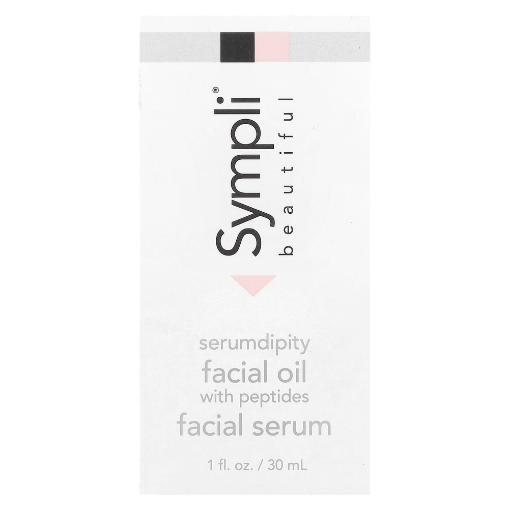 Sympli Beautiful, Serumdipity, омолаживающее масло для лица с пептидами, 30 мл (1 жидк. унция)