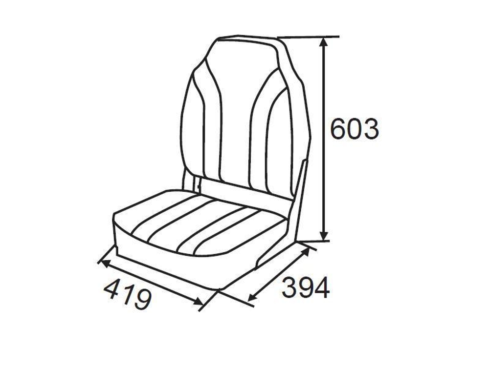 Кресло Highback Rainbow Boat Seat - угольный/синий/светло-серый