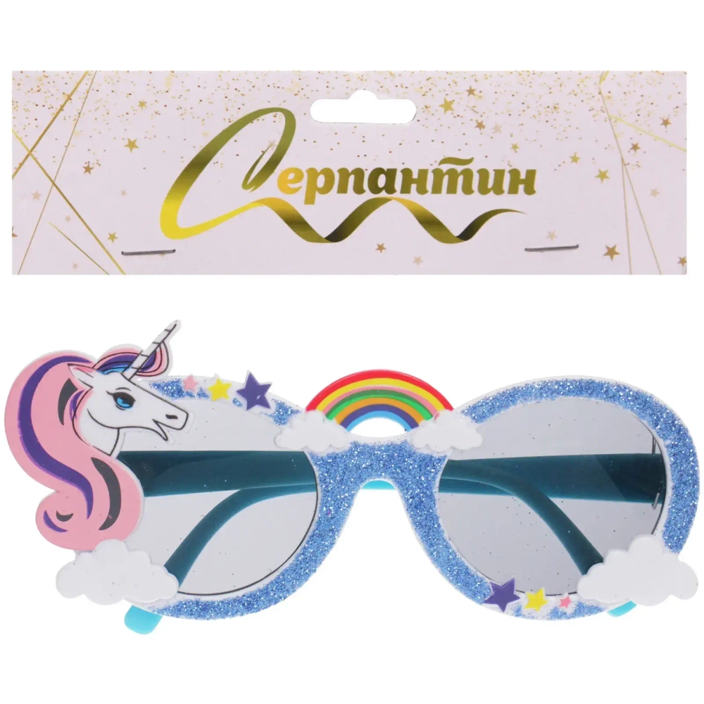 Очки карнавальные «Единорог» 16*6,7 см