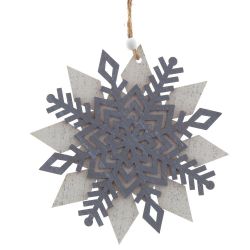 GAEM Украшение новогоднее "Снежинка", L15 W0,3 H16 см, 3в.