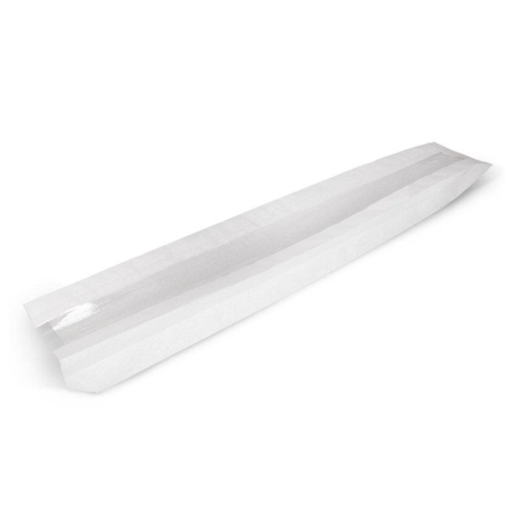 Пакеты бумажные с окном для багетов 11(6)х6х30см белый (1/2000шт)