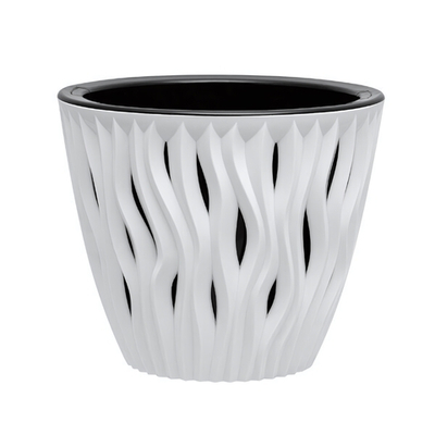 Кашпо "Вдохновение" (1,6л.) Цв. Белый/Чёрный