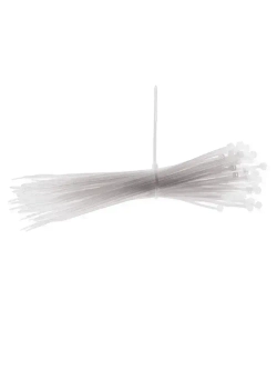 Хомуты пластиковые стяжки 150 мм 100 шт Белые KROFT