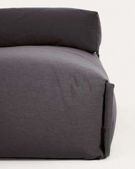 Пуф-шезлонг уличный Square для модульного дивана 165x110 черный