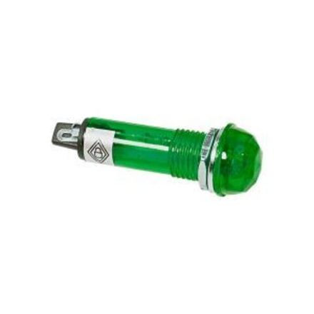 Индикатор ГРАНЕНЫЙ  Ø10.2  220V  зеленый  (RWE-205)  REXANT