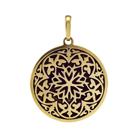 Подвеска 90 псалом из бронзы фото с обратной стороны.