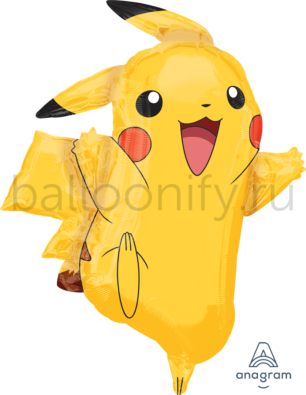 Шар (31''/79 см) Фигура, Покемон Пикачу, 1 шт. в уп.