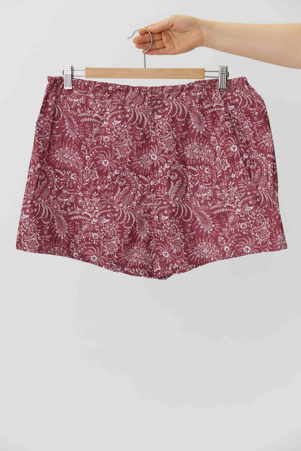 Семейные трусы бордовые с принтом "огурцы"