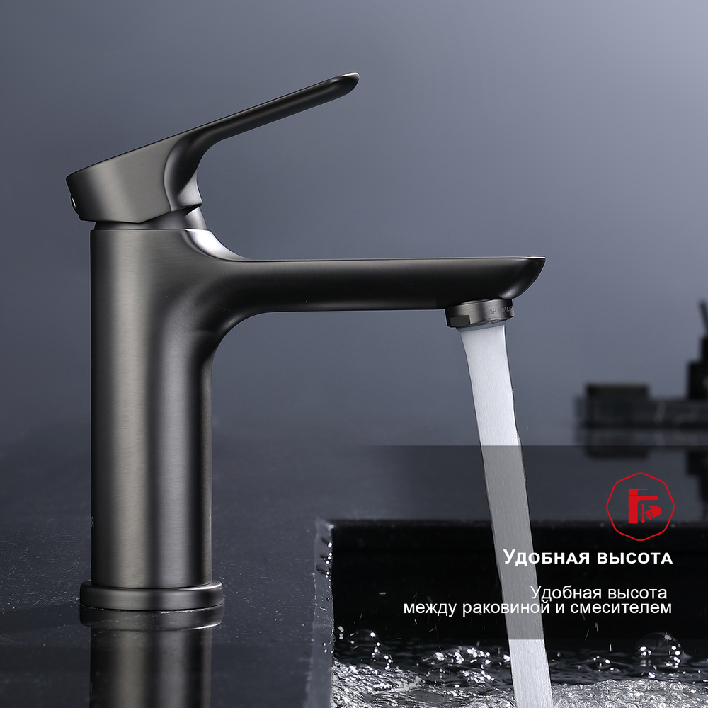 Смеситель для раковины Raglo R03.10.09, графит