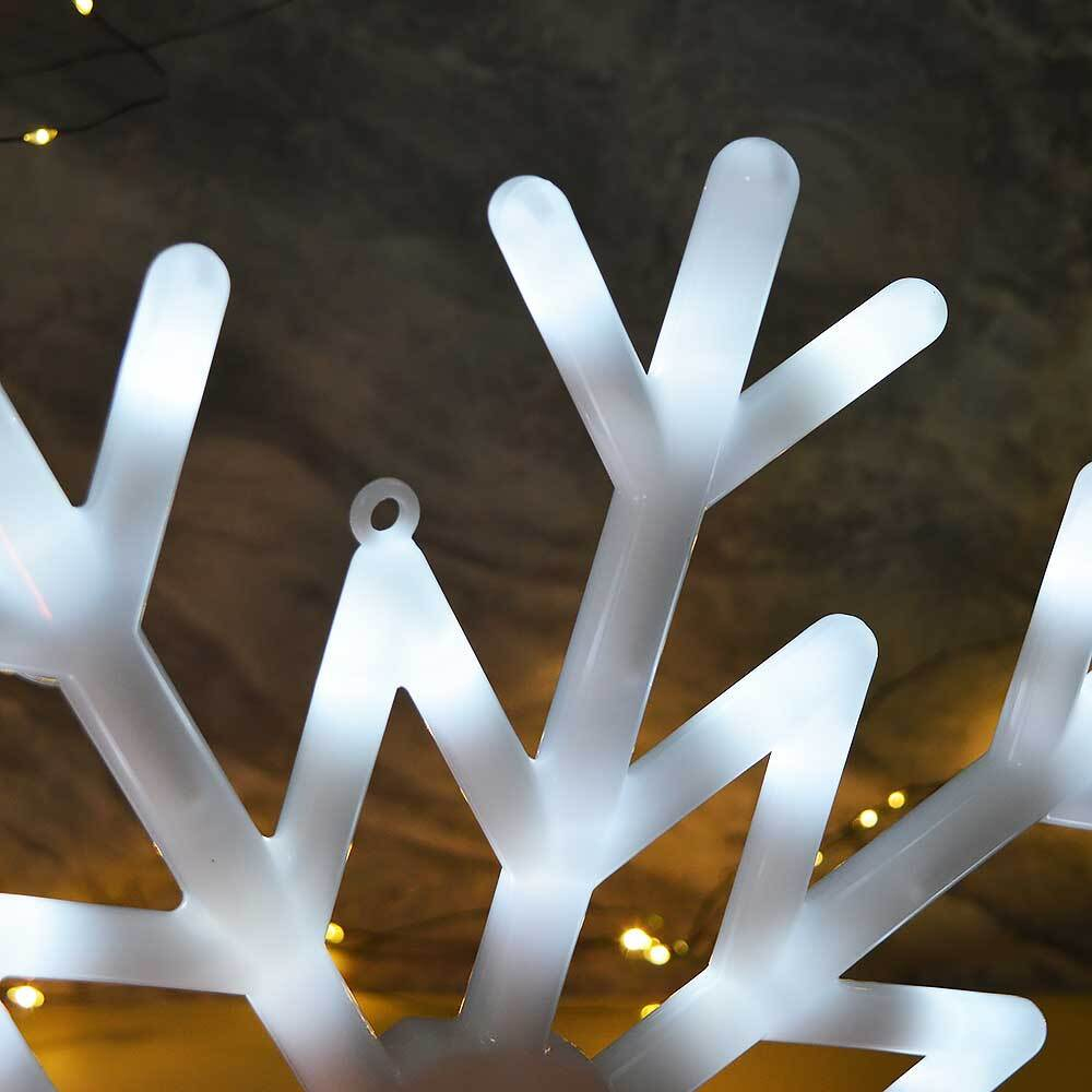 Гирлянда-панно "Снежинка" LED лампы, d40см, цвет белый, ZL-26С