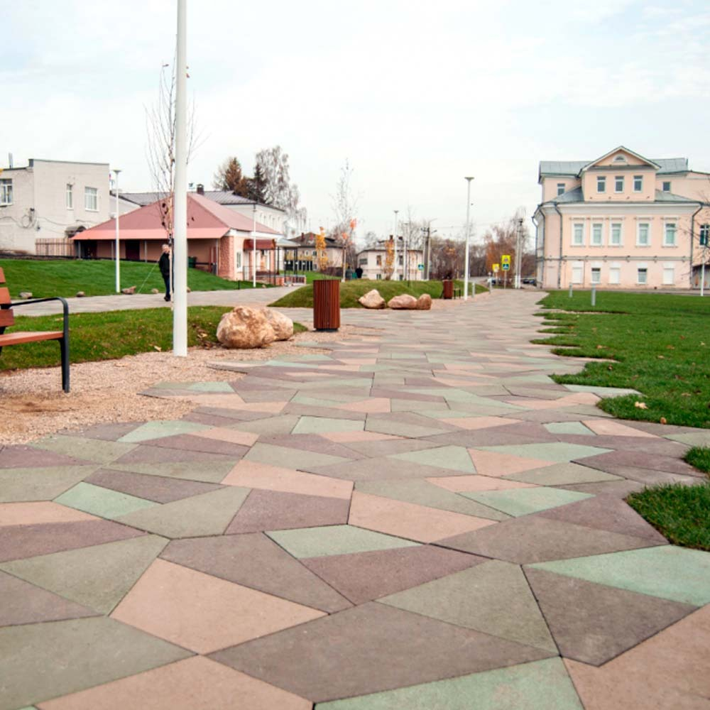 ТРОТУАРНАЯ ПЛИТКА ОРИГАМИ - Б.4.ФСМ.8 СТАНДАРТ КОРИЧНЕВЫЙ, КОМПЛЕКТ ИЗ 6 ВИДОВ ПЛИТ