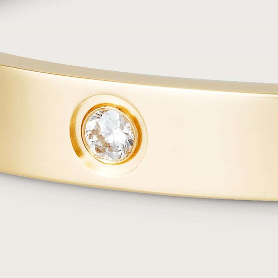 Браслет Cartier LOVE, classic model, 4 бриллианта в желтом золоте