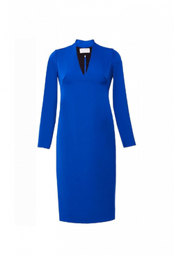 Платье прямого покрова синее 19-01-19FW