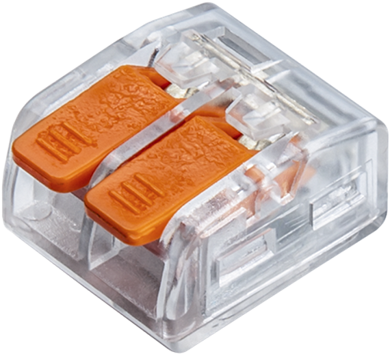 Клемма Navigator NTC-R2 2*2,5 рычаги оранжевая (упаковка 5шт) 39157