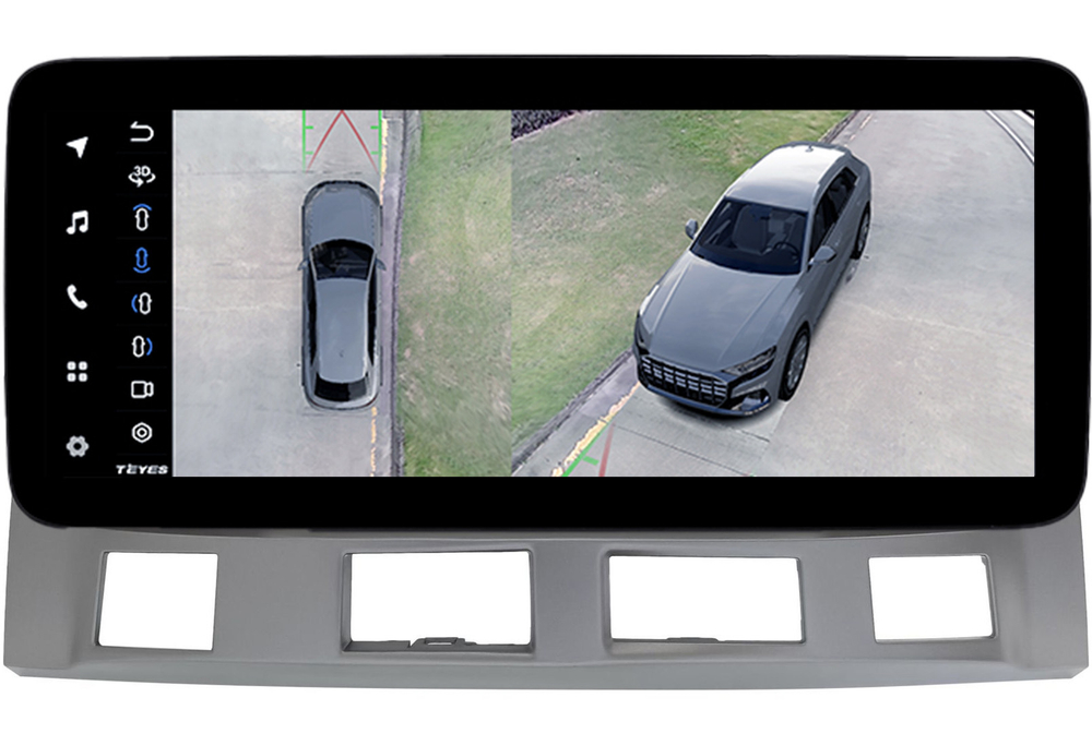 Магнитола для Toyota Estima 3 2006-2019 (без JBL) - Teyes LUX ONE 360 монитор 12.3", Android 10, CarPlay, 4G SIM-слот, 6/128 ГБ, 4 камеры в комплекте