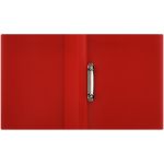 Папка на 2-х кольцах, 25мм, Стамм Кристалл, 700мкм, корешок с карманом, красная