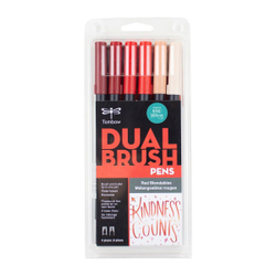 Набор Tombow AB-T Dual Brush 6 Red Blendables