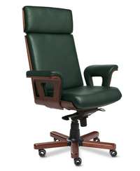 Кресло для руководителя Cadis A зеленая кожа