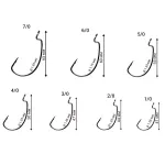 Офсетный крючок Crazy Fish Big Game Offset Hook №5/0 5  шт