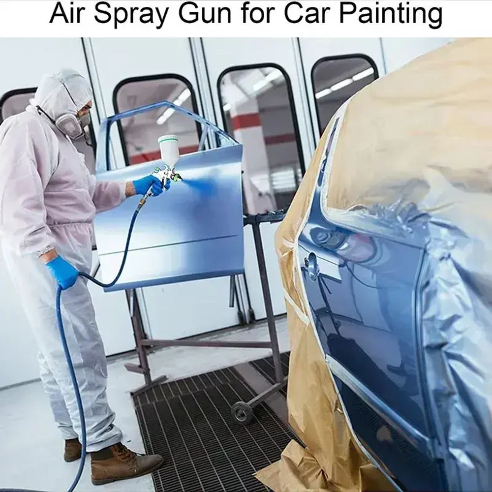 Профессиональный Краскопульт пневматический , Гравитационный Аэрограф С Соплом , Для Покраски Автомобилей Благоустройство дома , HVLP 1.4/ 1.7/2.0 мм сопло