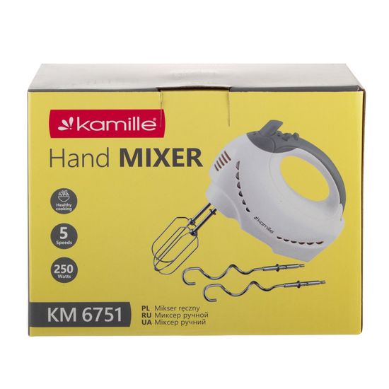 Миксер электрический ручной 250 Вт. Kamille KM 6751