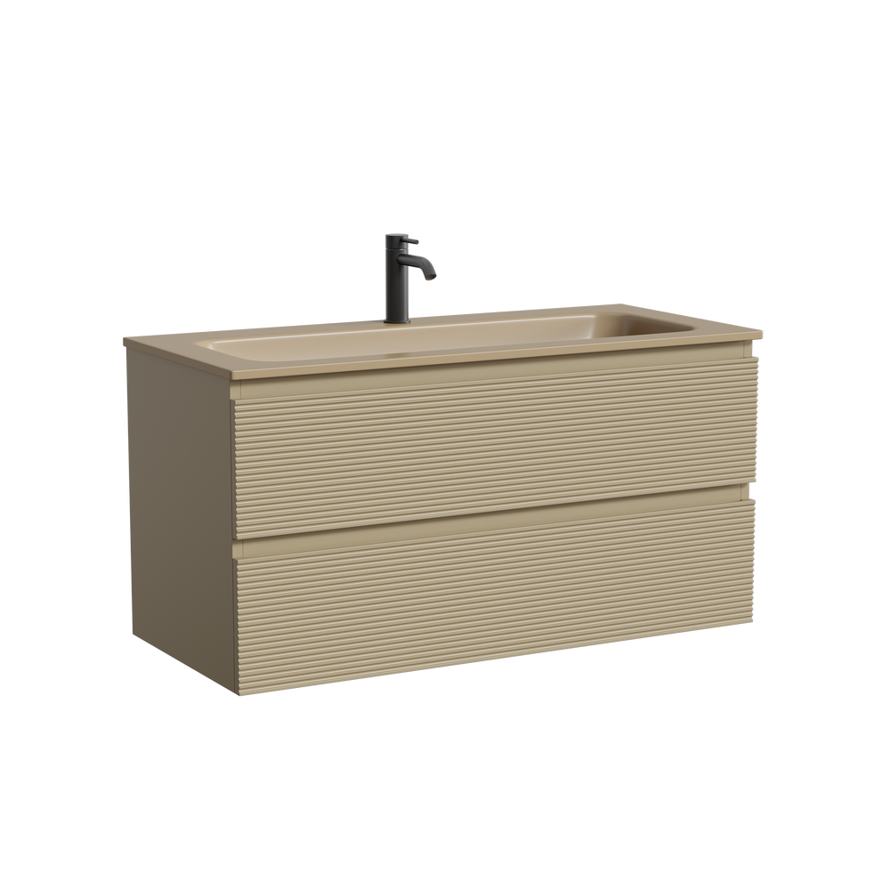 Тумба подвесная SANCOS Folk 995х445х500, c двумя ящиками оснащенными доводчиками, Капучино, арт.FL100CP