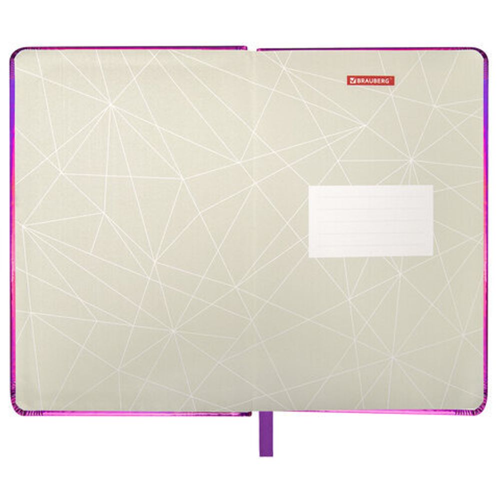 Ежедневник датированный 2023 А5 138x213 мм BRAUBERG "Holiday", под кожу, "зеркальный", фиолетовый, 114025