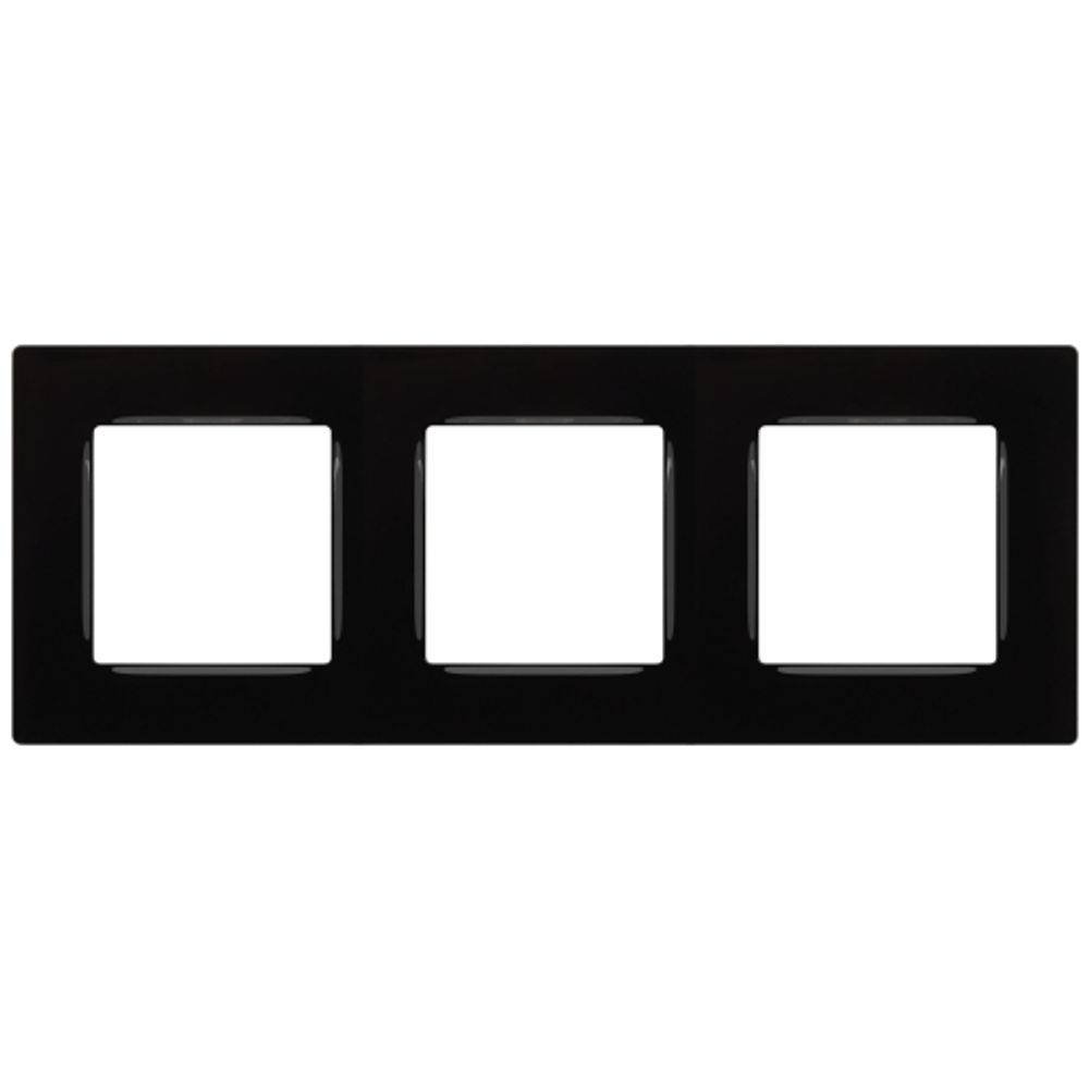 Рамка для розеток и выключателей ЭРА Серия 12 12-5203-06 на 3 поста, Классик, чёрный