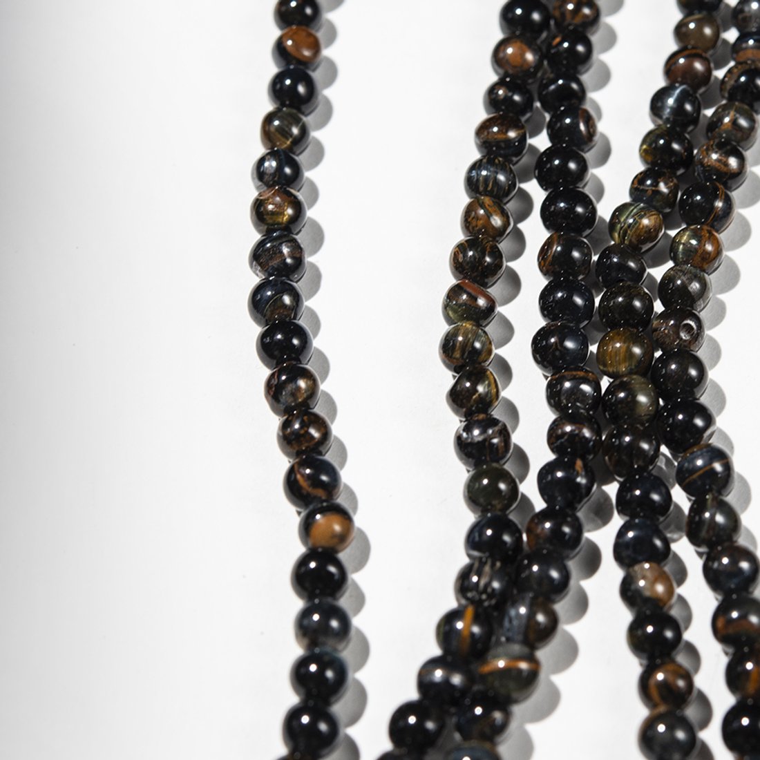 Микс тигрового и соколиного глаза эконом, натуральный, 6мм, шар