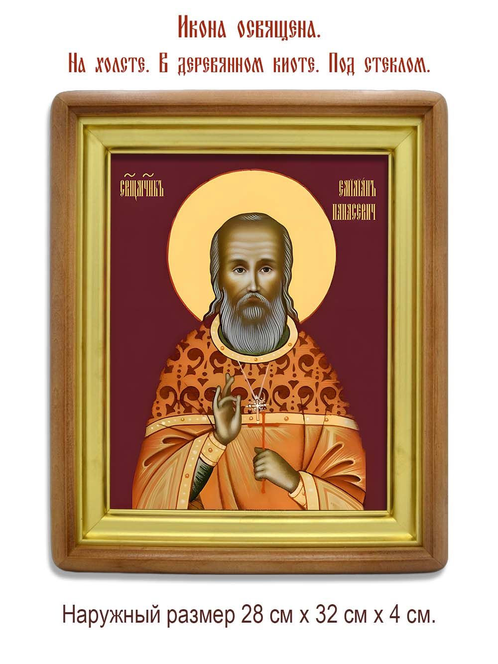 Емилиан Панасевич священномученик, чтец. Икона на холсте.