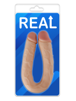 Фаллоимитатор двусторонний Real телесный 46 см