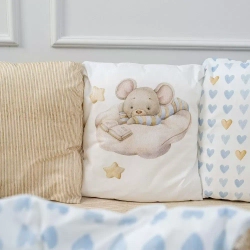 Комплект 6 предметов «Мышки на облачке» универсальные в детскую кроватку