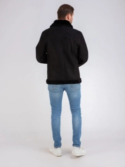 Дубленка мужская натуральная авиатор зимняя Турция