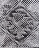 Оренбургский пуховый платок с шелком АШ140-02 экрю