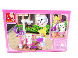 Игрушка конструктор СЛУБАН Розовая мечта: салон для кошек 30 эл. (1277356)