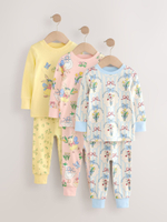 Пижама для девочки Next AJ8-346, 3 шт., Розовый, Светло-желтый, Голубой