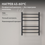 Полотенцесушитель электрический ABBER Standard AH4606MB черный матовый