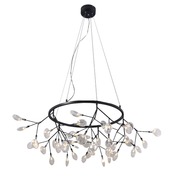 Подвесная светодиодная люстра Crystal Lux Evita SP45 D BLack/Transparent