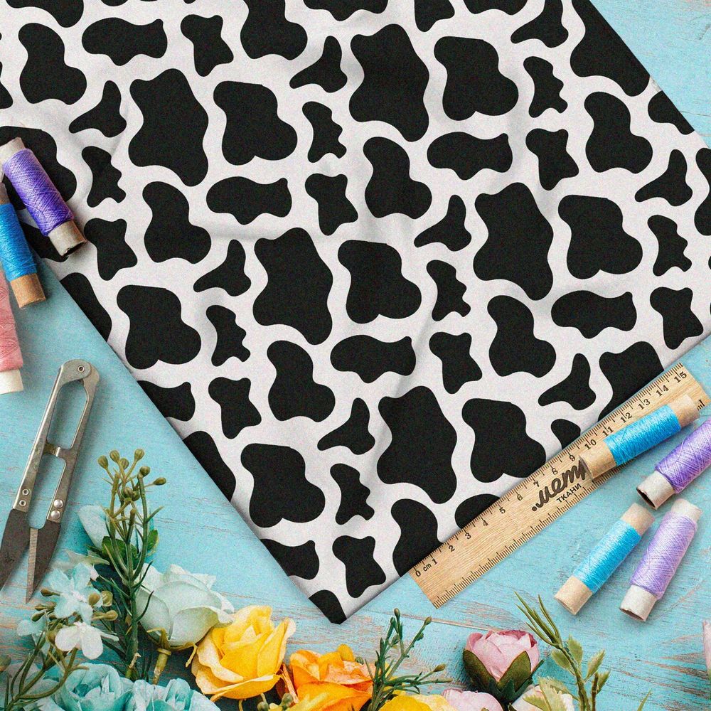 Ткань мембрана бежевый узор "жираф"