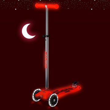Самокат Maxi Micro Deluxe Glow LED Red