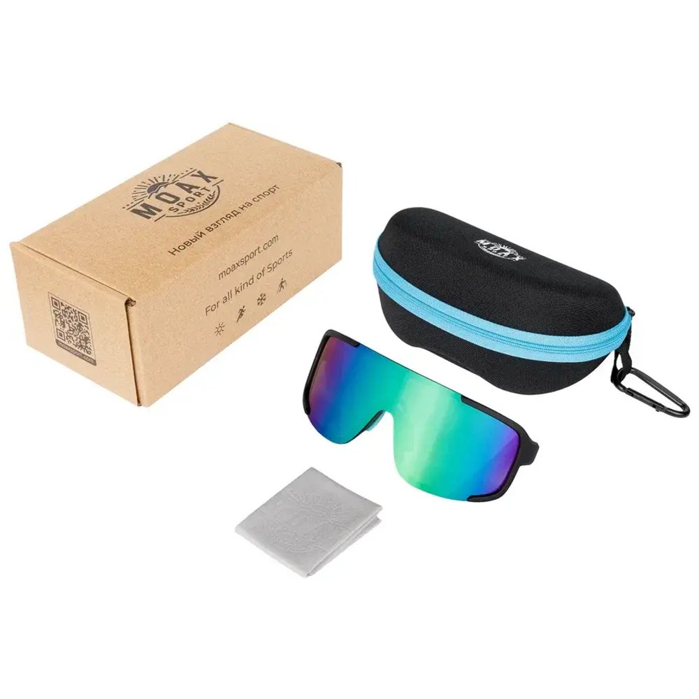 Очки с/з MOAX VIRU черный/бирюзовый/фиолетовый