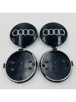 Колпачки заглушки на литые диски с эмблемой Audi 60 мм 4 шт