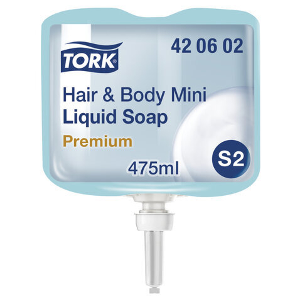 Картридж с жидким мылом-гелем одноразовый TORK (Система S2) Premium, 0,475 л.