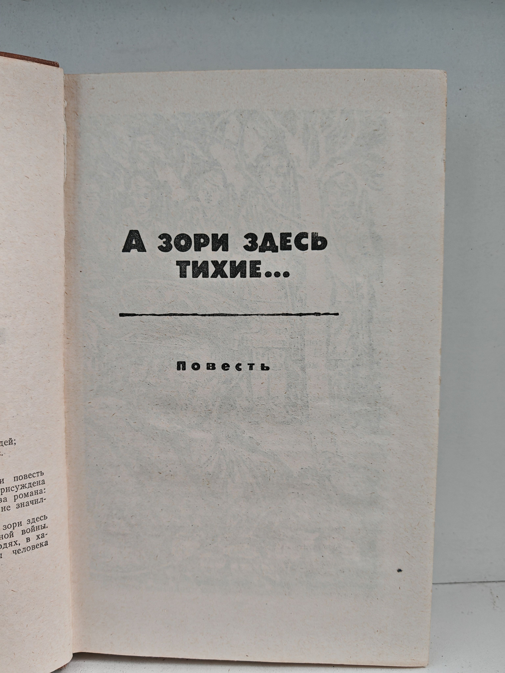 А зори здесь тихие...